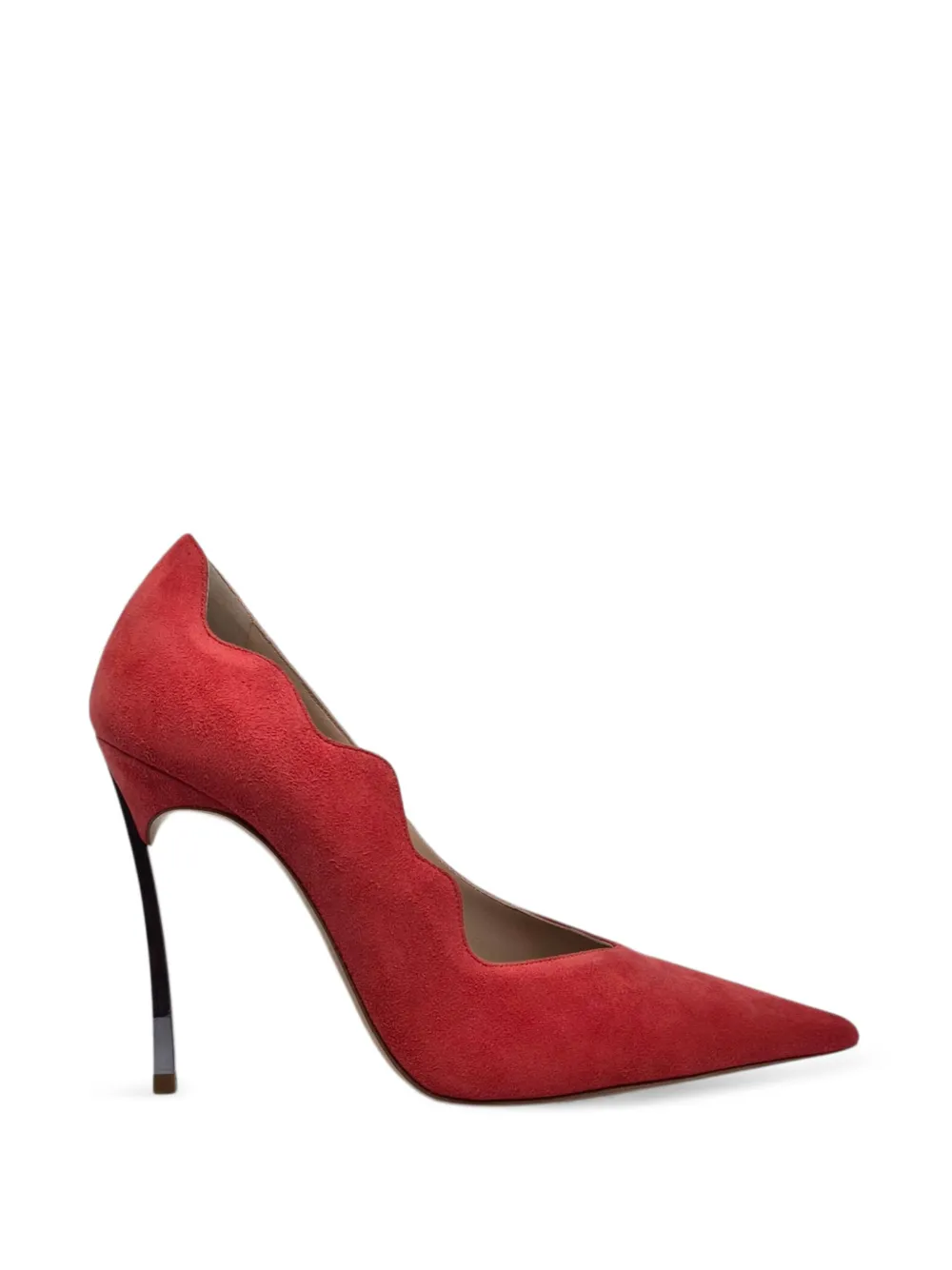 Casadei scalloped stiletto pumps Rood