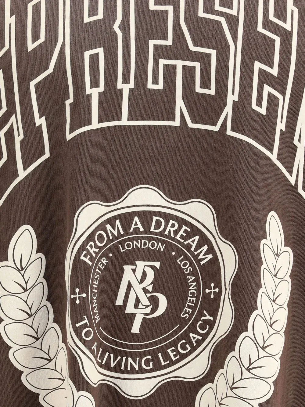 Represent Legacy Crest Cotton T-shirt With Distressed Effect In Brown
