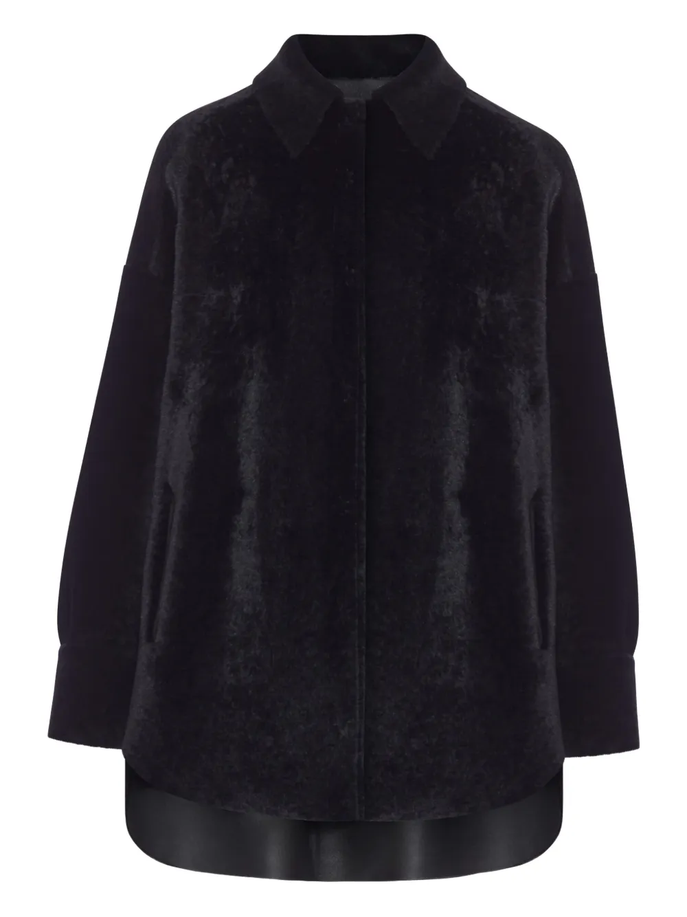 Salvatore Santoro Oversized Leather Jacket In Black