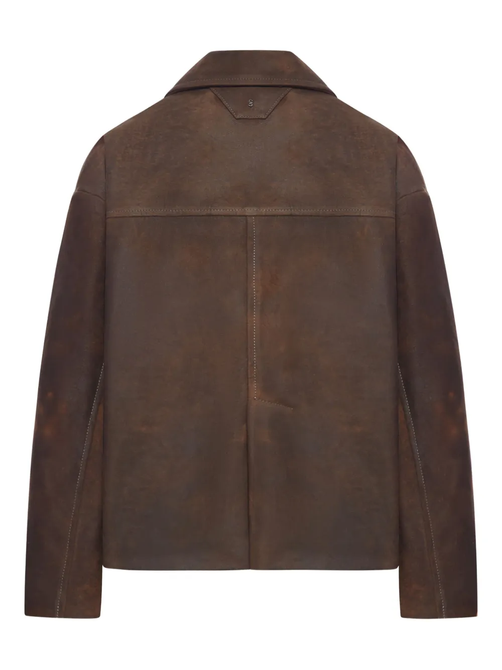 Salvatore Santoro Single-breasted Leather Jacket In Brown