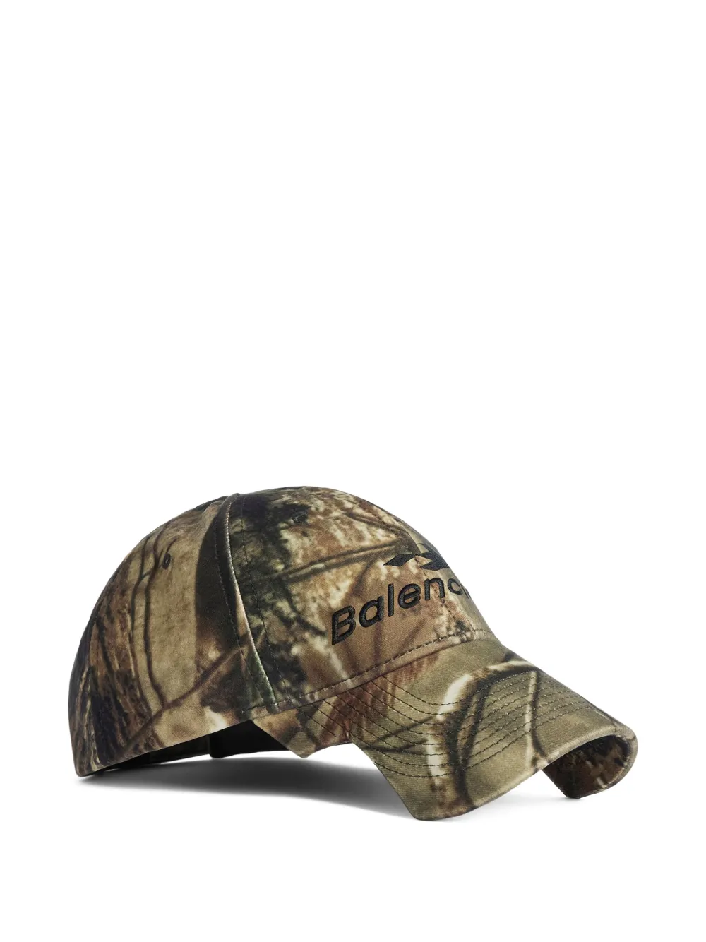 Balenciaga Honkbalpet met camouflageprint Bruin