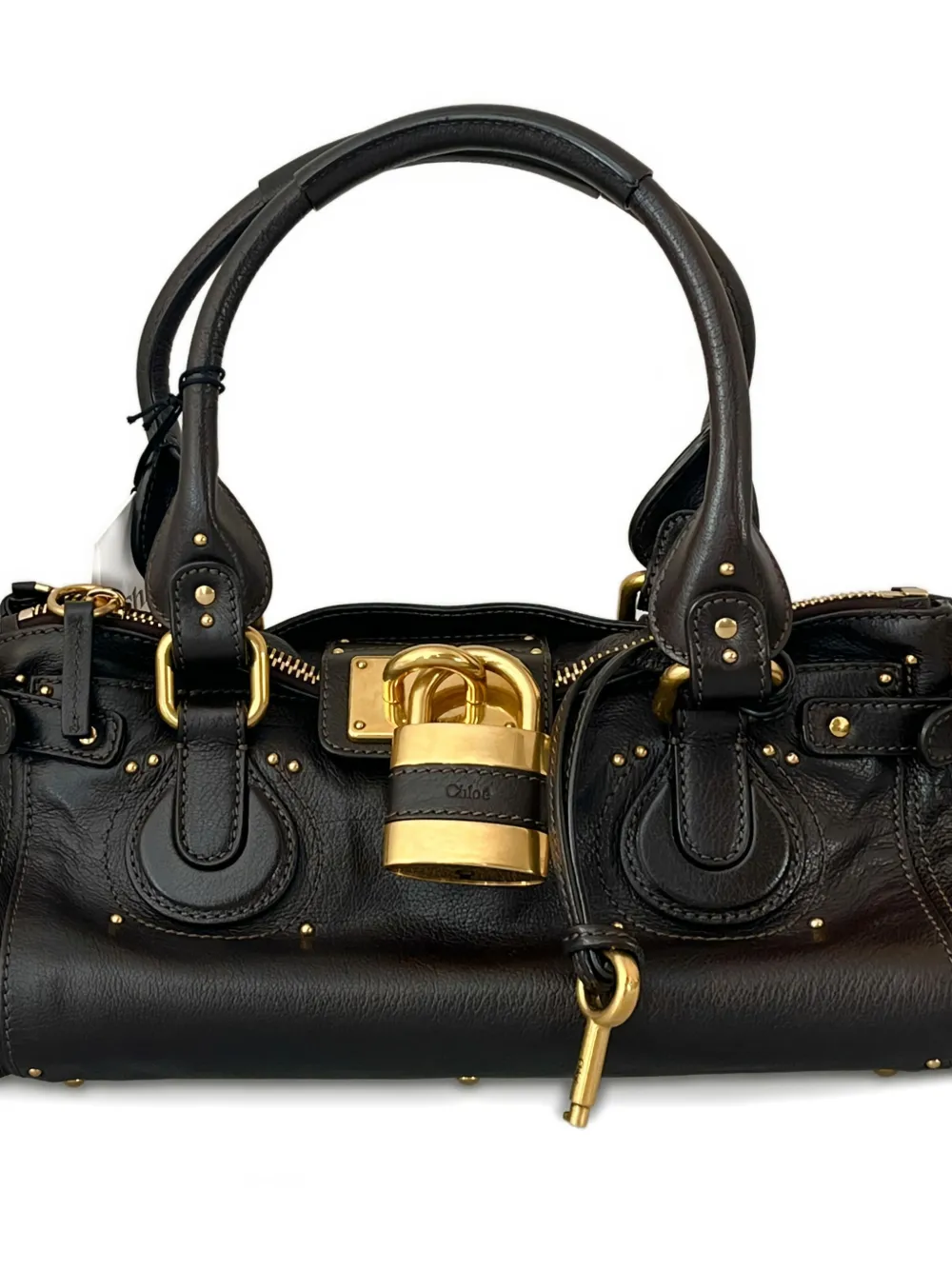 Chloé Paddington padlock-detail tote bag - Bruin