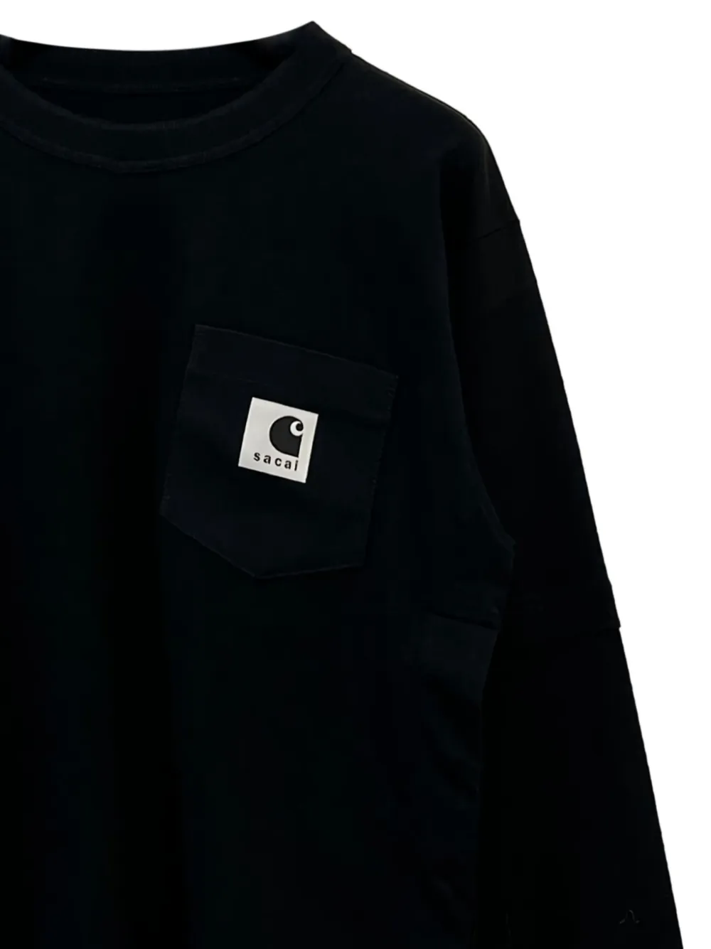 Sacai T-shirt met lange mouwen - Zwart