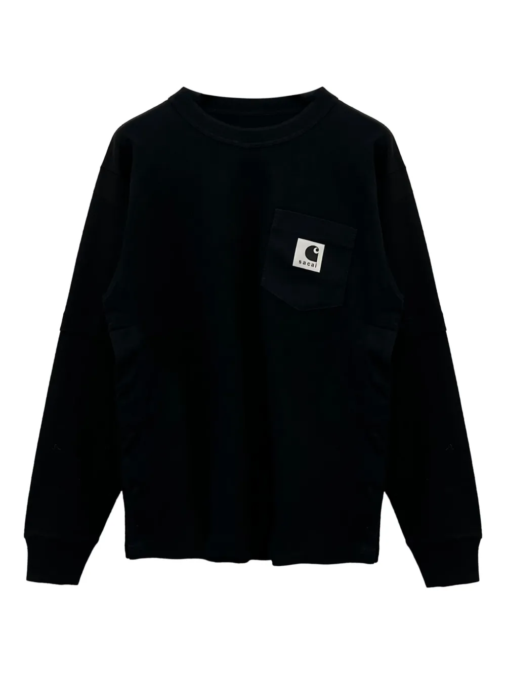 sacai ポケット ロングTシャツ - ブラック sacai ポケット ロングTシャツ - ブラック