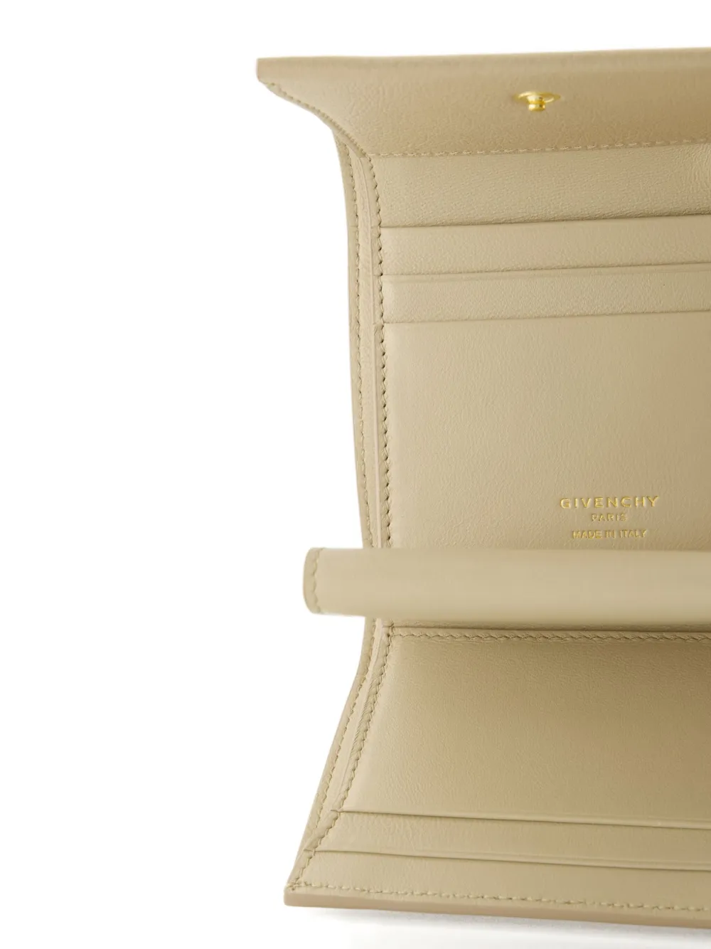 Givenchy Bewerkte leren portemonnee Beige
