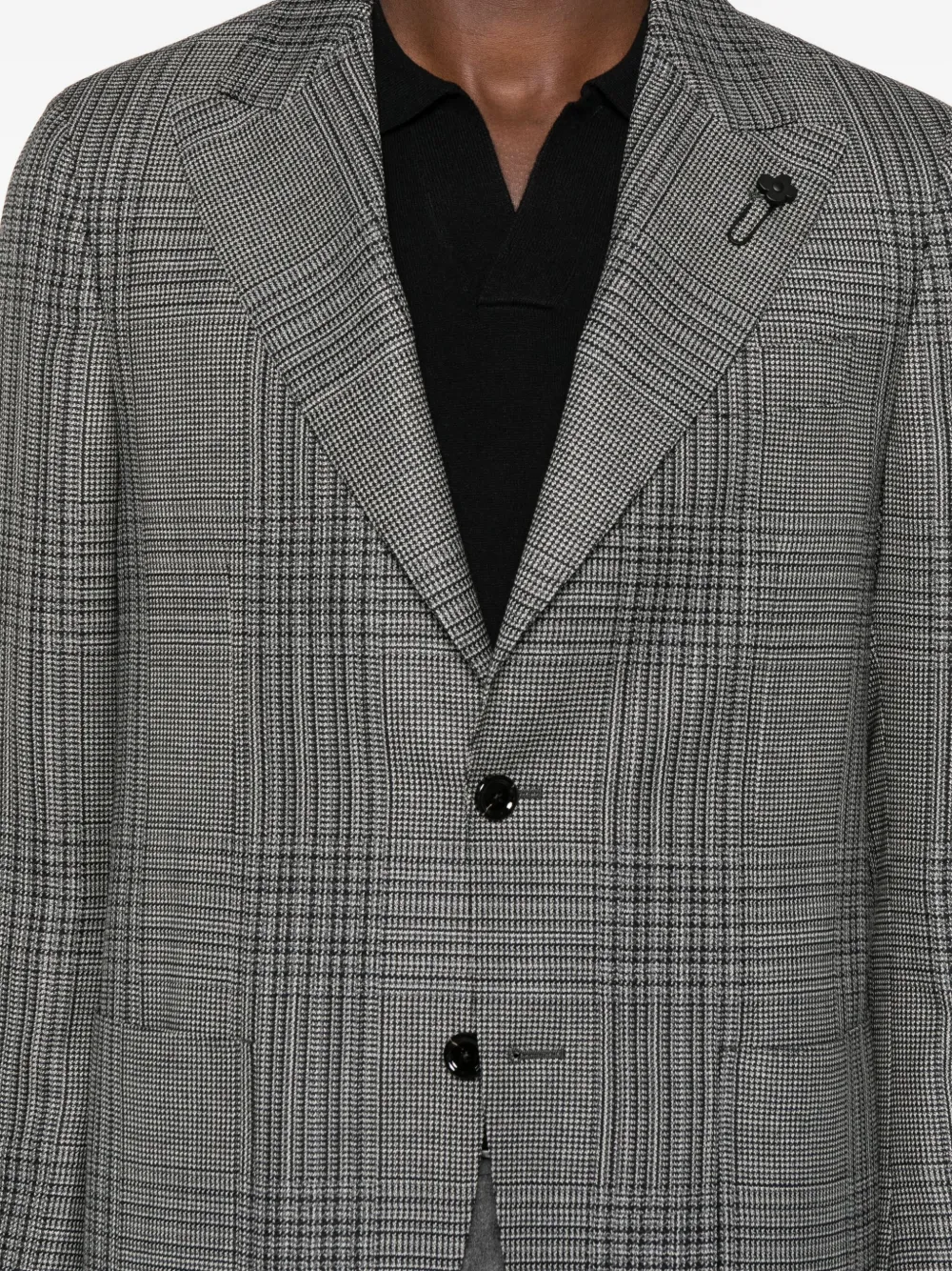 Lardini Geruite blazer Grijs