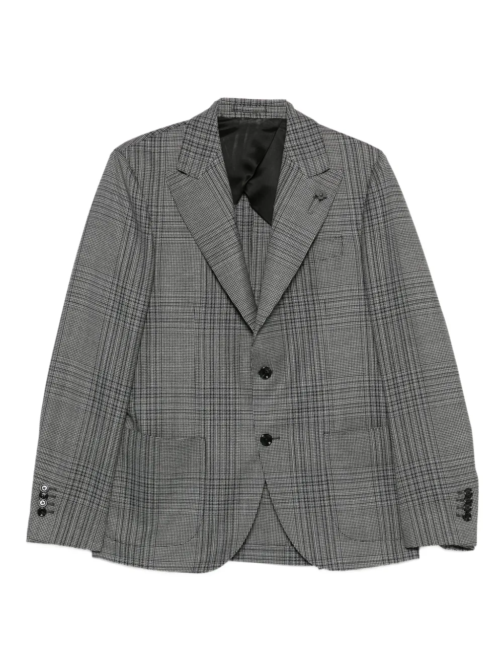 Lardini plaid-pattern blazer | Grey | Image 1