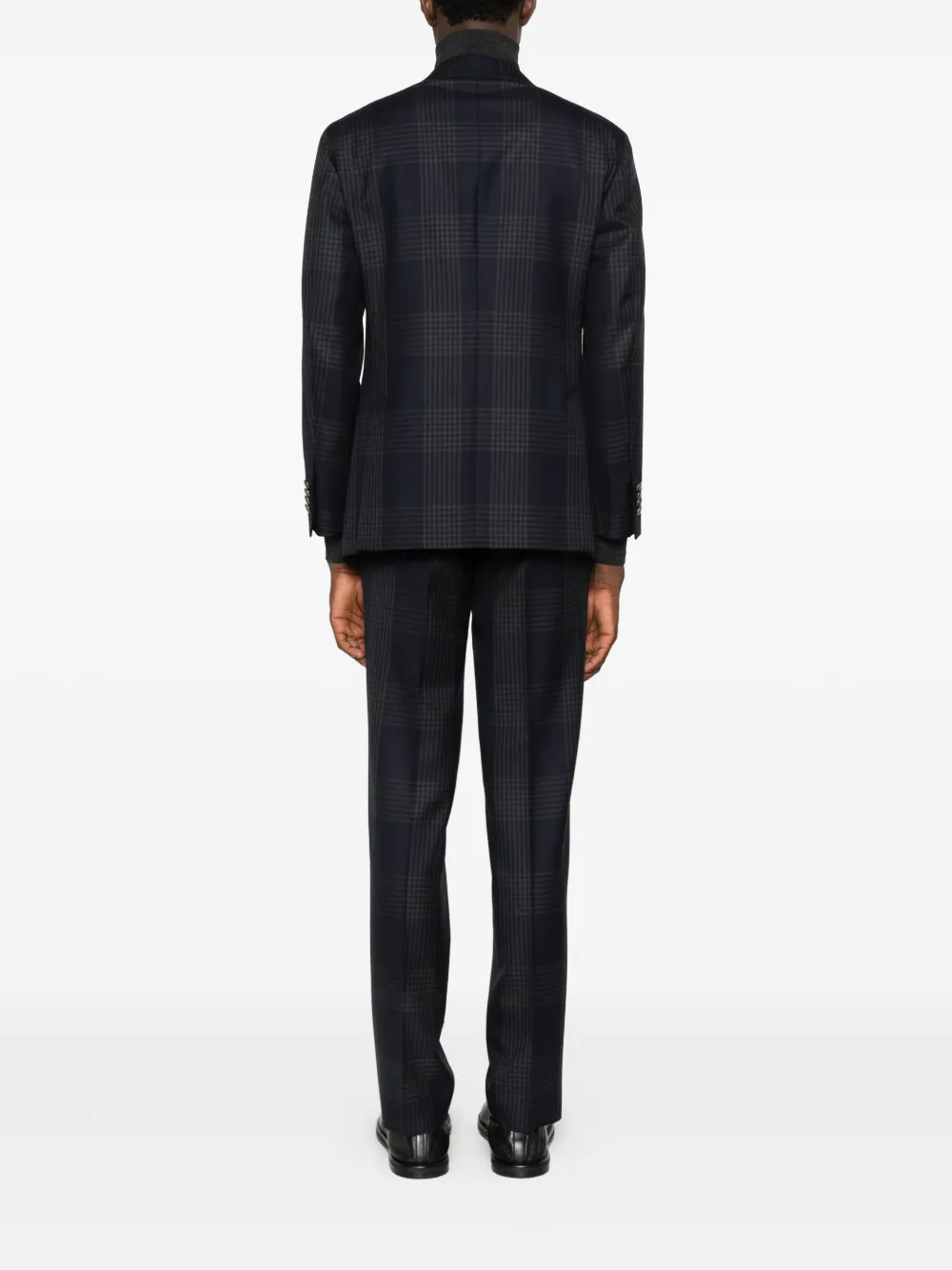  Gabriele Pasini Checked Double-breasted Suit - Blue 