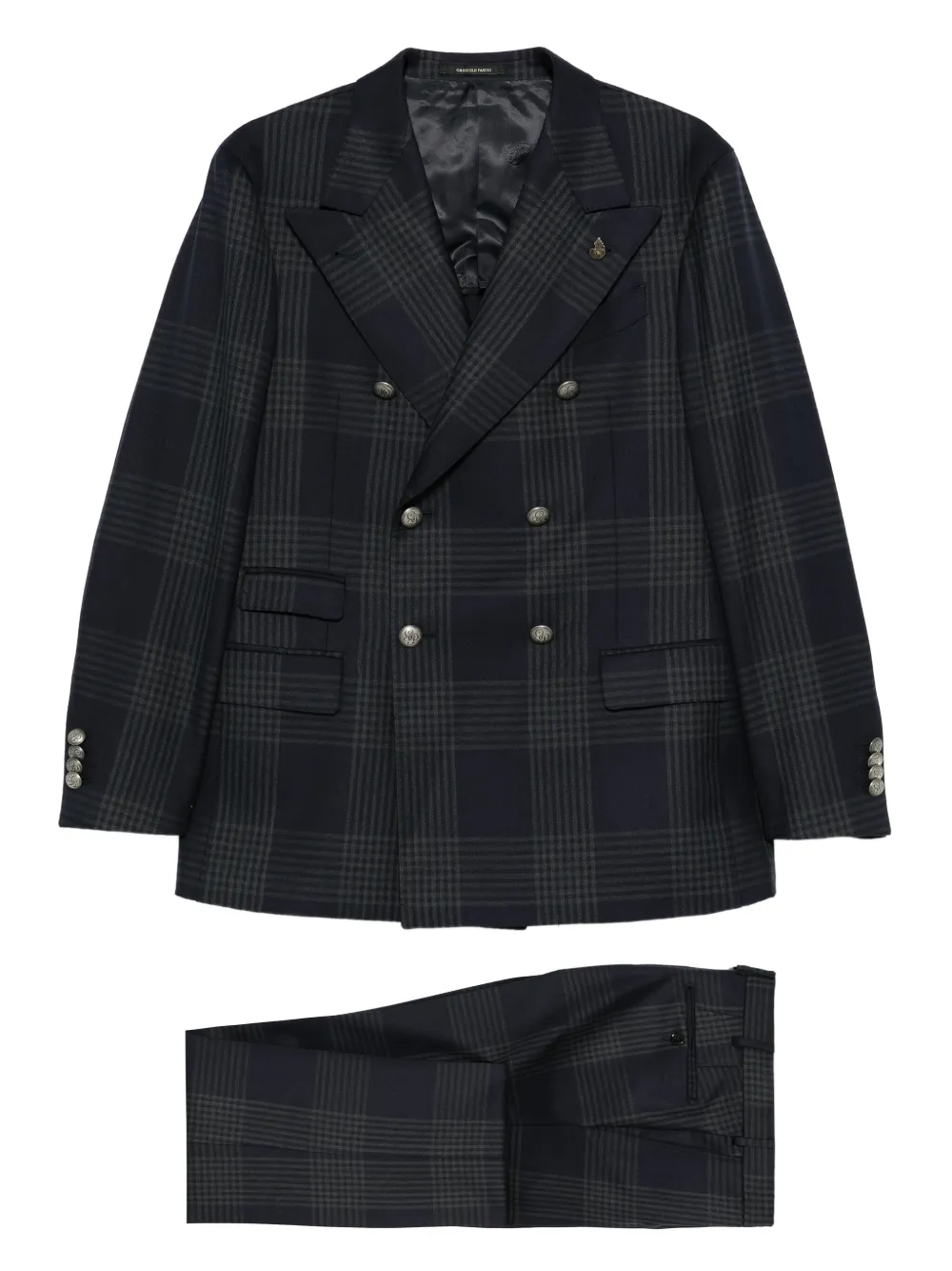 Gabriele Pasini checked double-breasted suit | Blue | Image 1