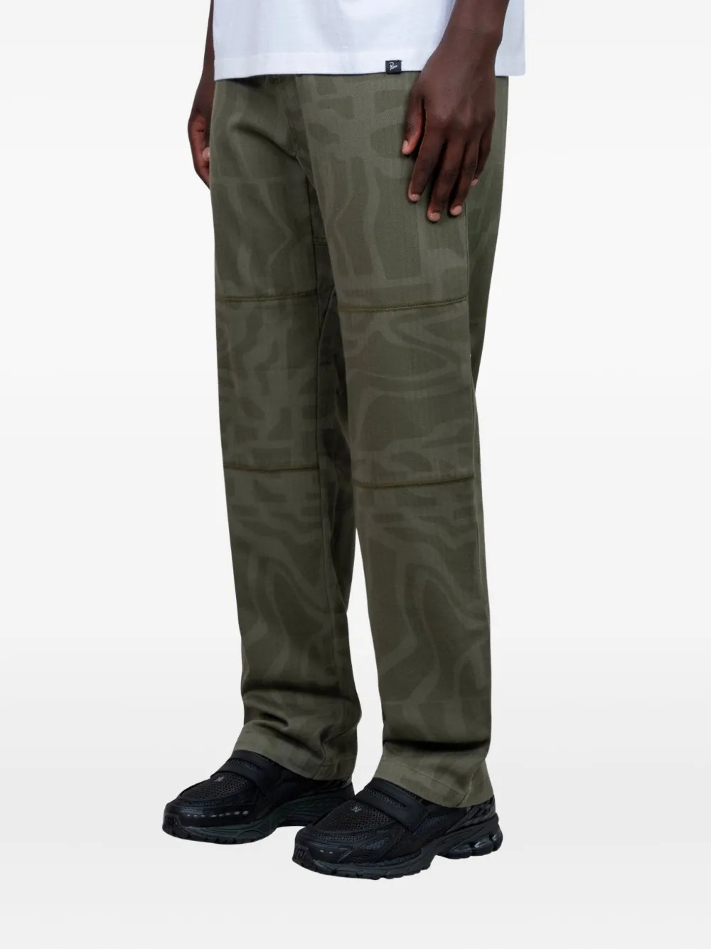 BY PARRA Broken panelled trousers - Groen