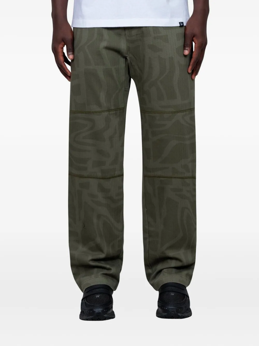 BY PARRA Broken panelled trousers | Green | Image 1