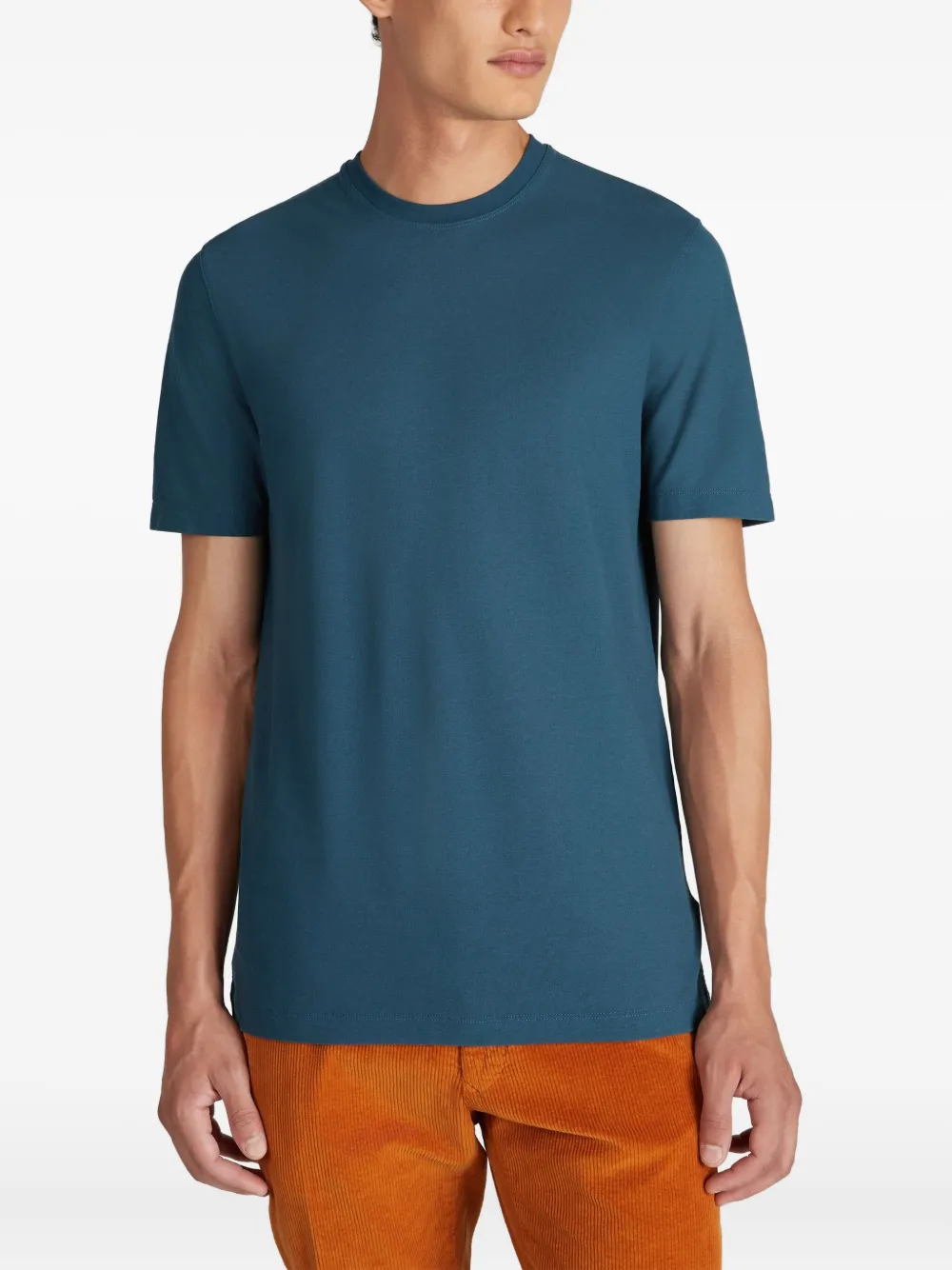 Zanone Katoenen T-shirt Blauw