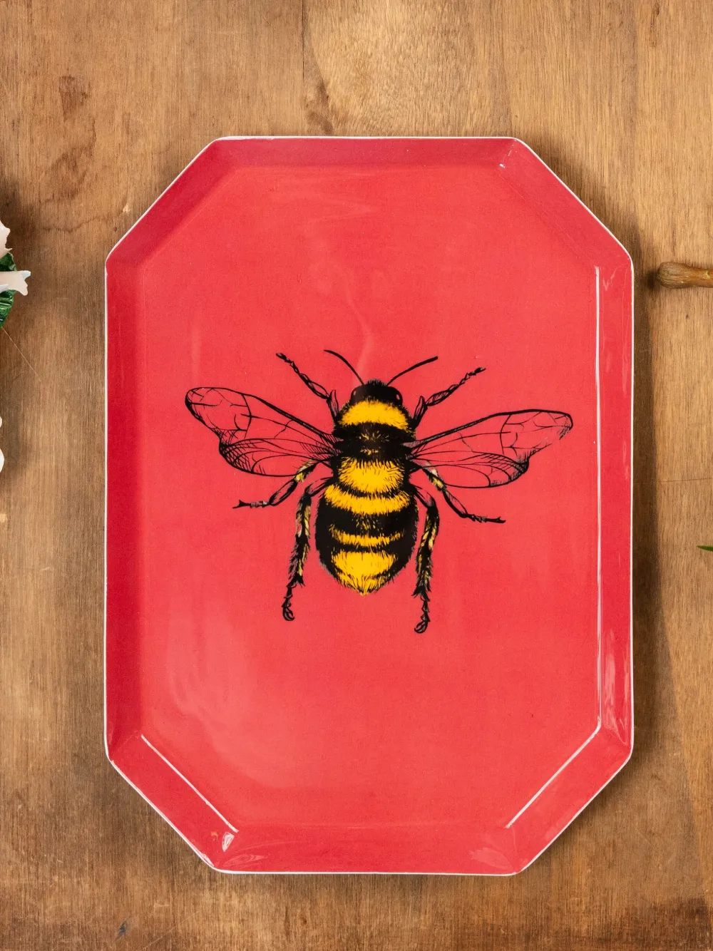蜜蜂印花托盘(26厘米 X 19厘米)