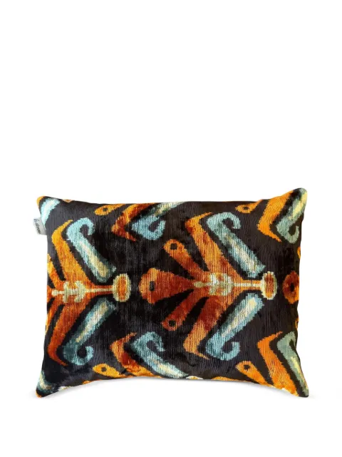 Les-Ottomans mønstret pude i velour (50 cm x 40 cm)