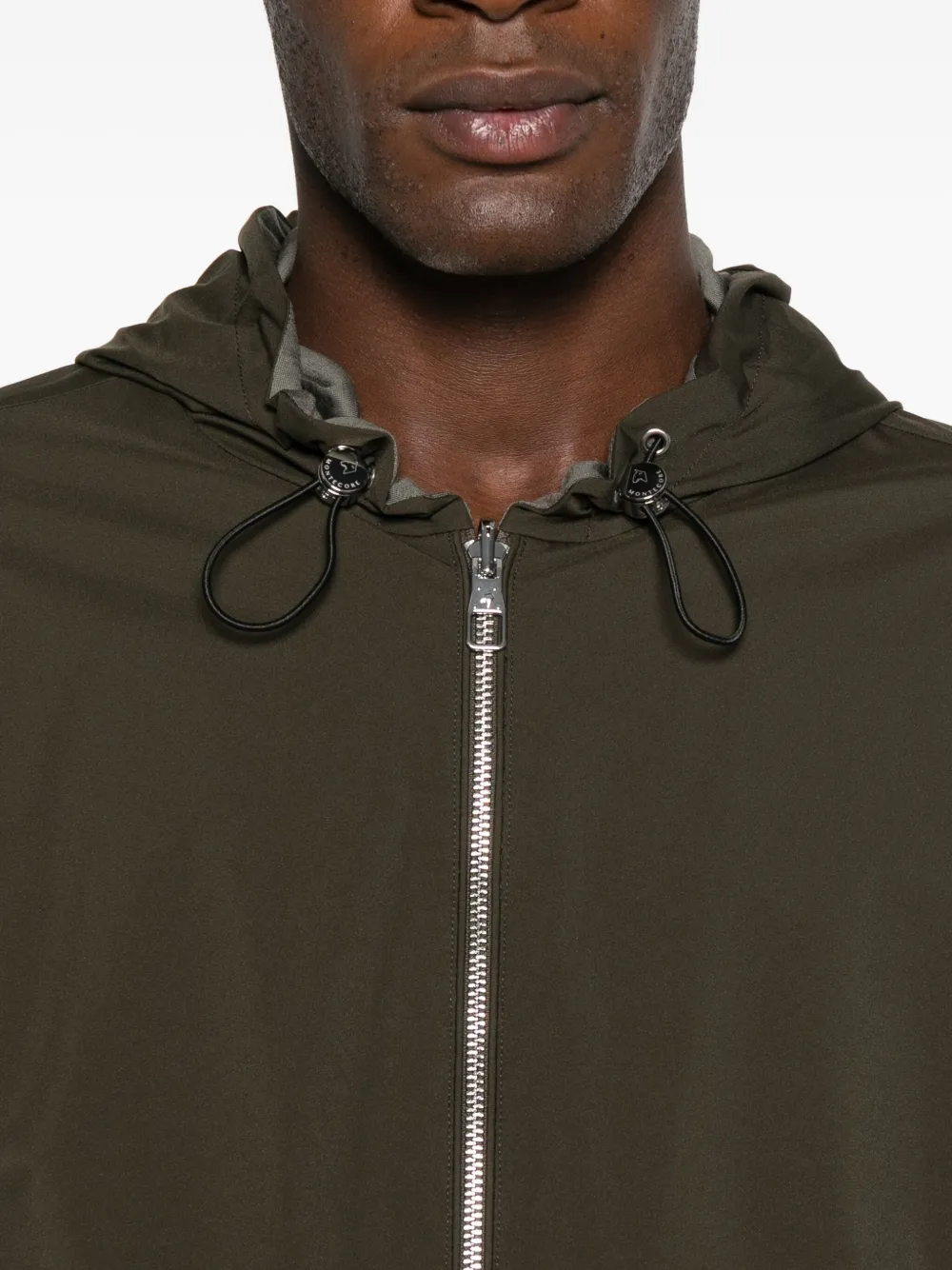 Montecore Zip-up Hooded Jacket In Green
