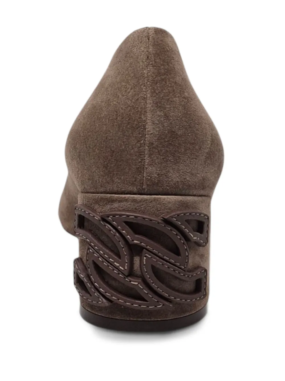 Casadei cutout block-heel pumps Bruin