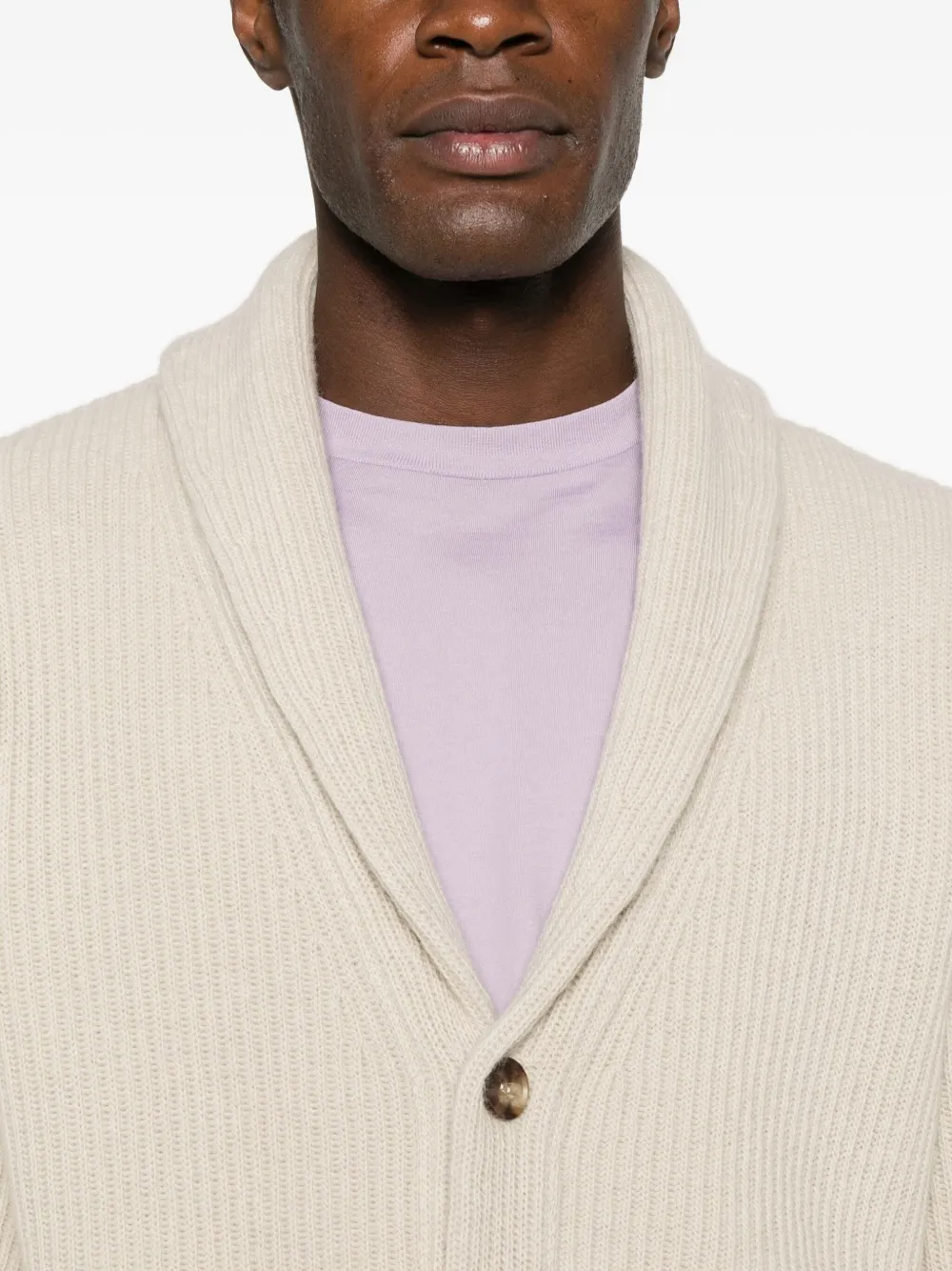 Roberto Collina Vest met V-hals Beige