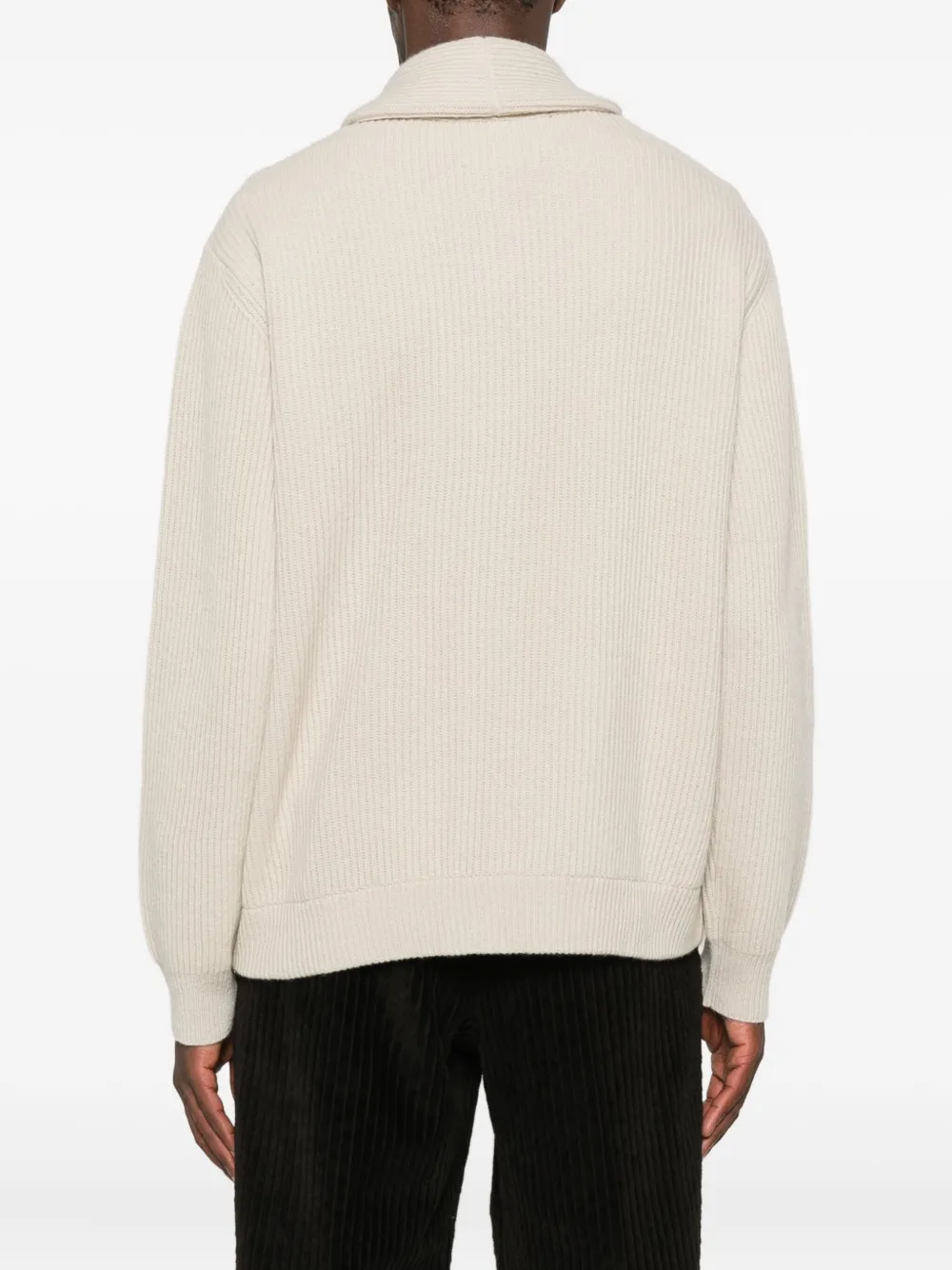 Roberto Collina Vest met V-hals Beige