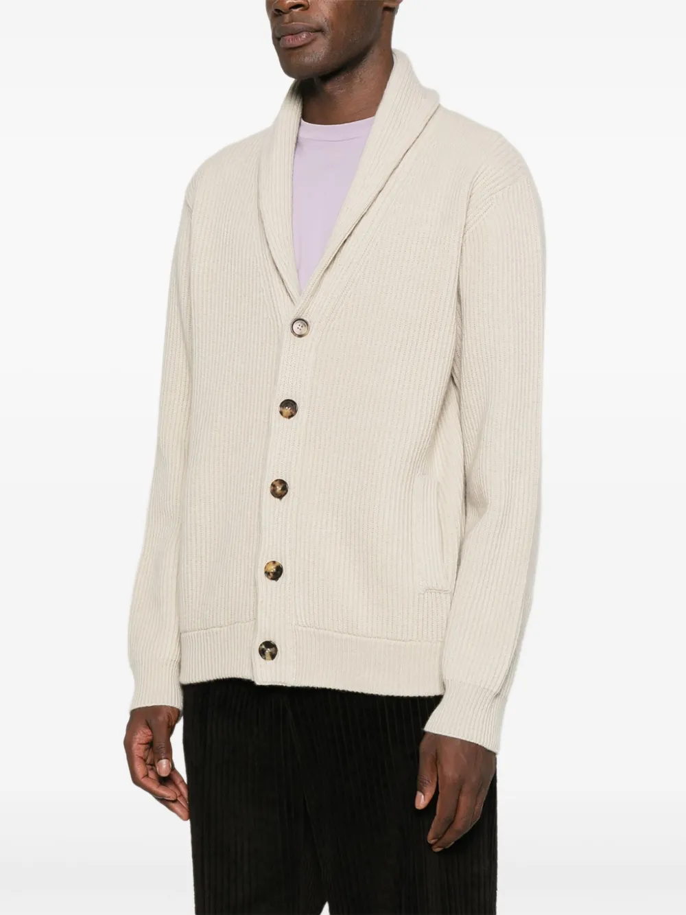 Roberto Collina Vest met V-hals Beige