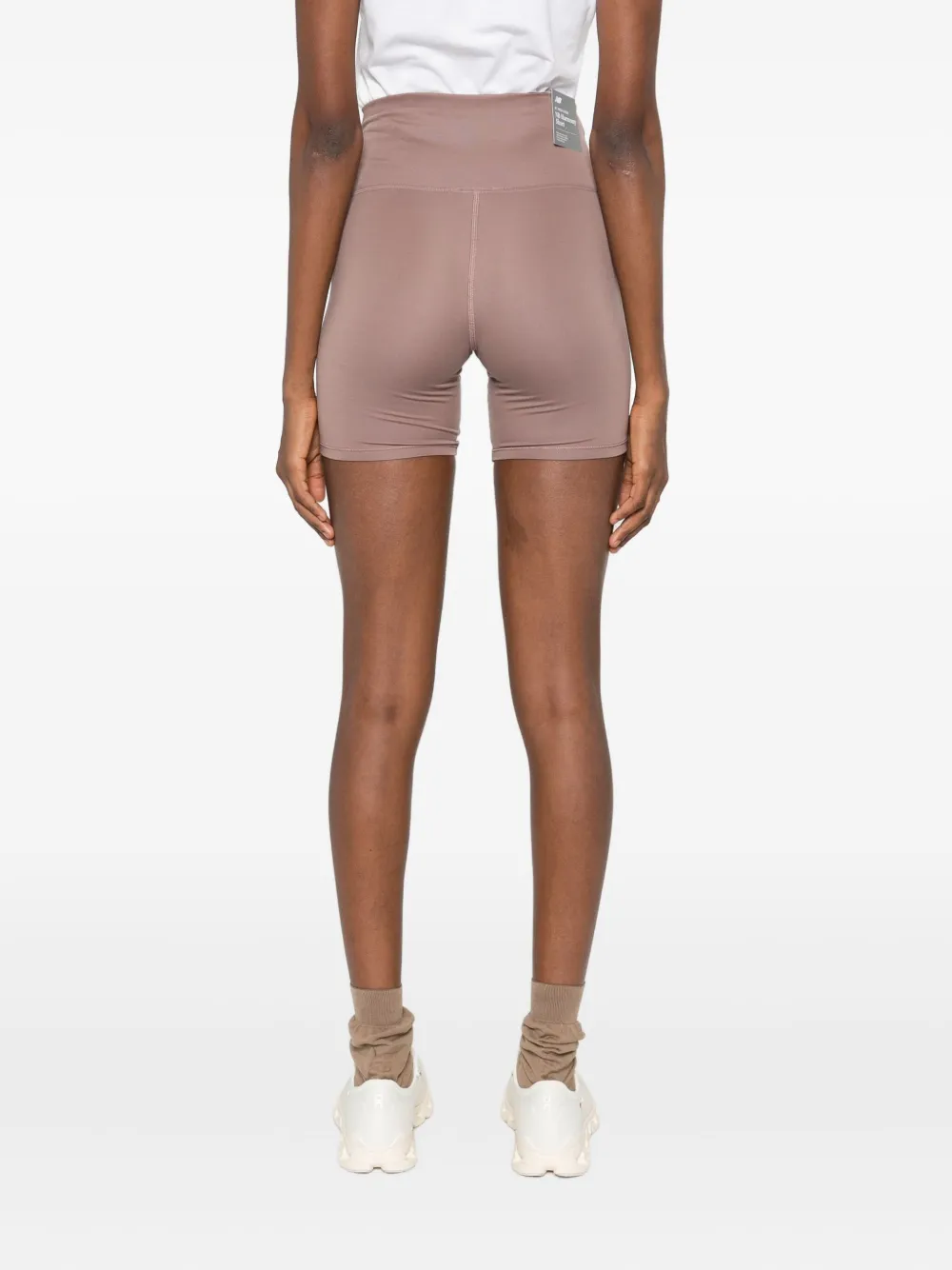 New Balance Harmony Logo-print Performance Shorts In Pink
