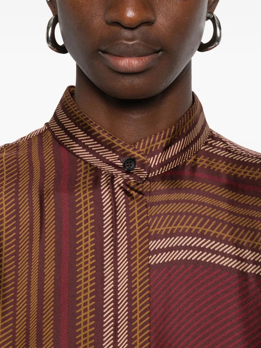 Max Mara Pietre gestreepte midi-jurk Rood