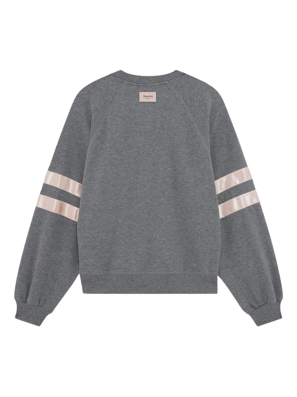  Repetto Satin-stripe Crew-neck Sweatshirt - Grey 