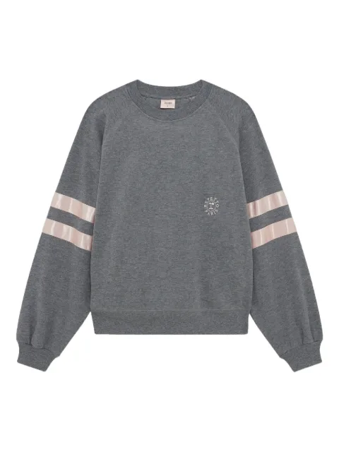 Repetto satin-stripe crew-neck sweatshirt