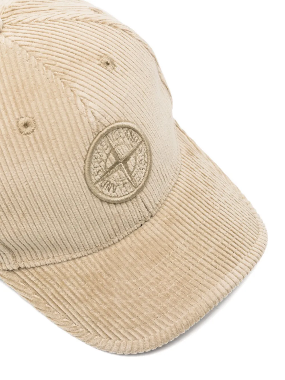 Stone Island Junior corduroy-texture cap - Beige