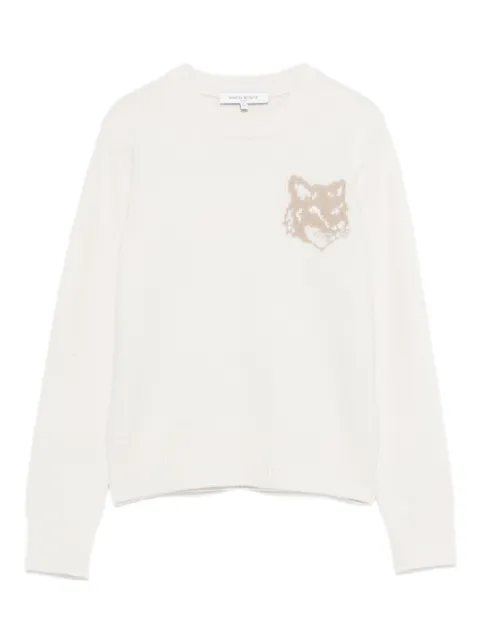 Maison Kitsuné fox-motif merino-wool sweater