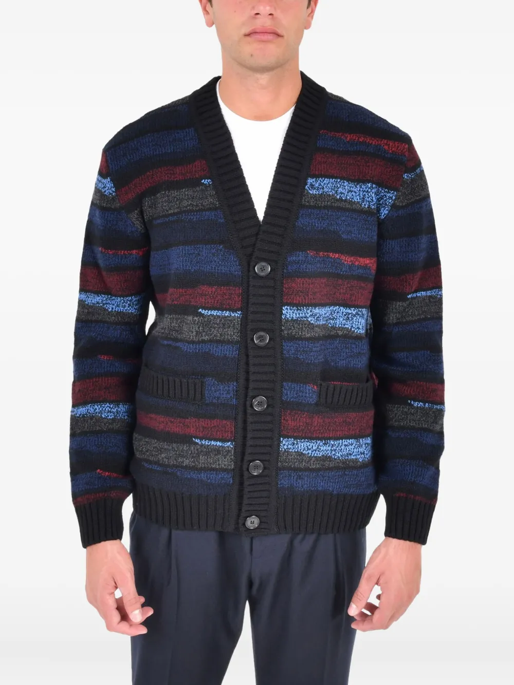 Missoni striped V-neck cardigan | Black | Image 1