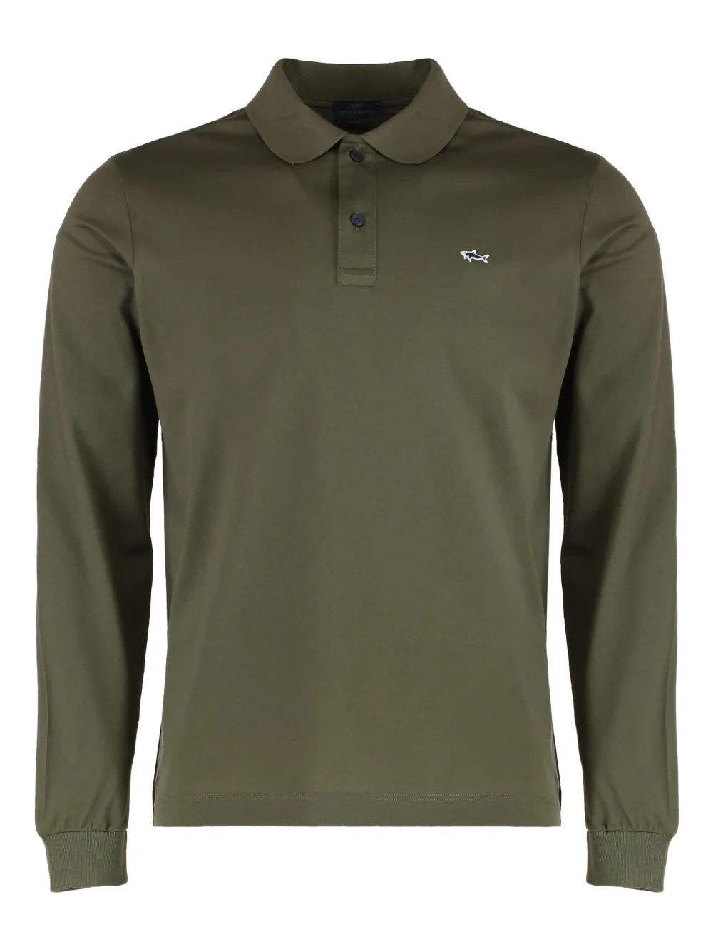 Paul & Shark logo-embroidery long-sleeve polo shirt | Green | Image 1