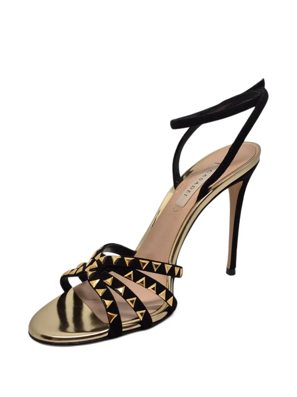 Casadei studded strappy sandals Zwart