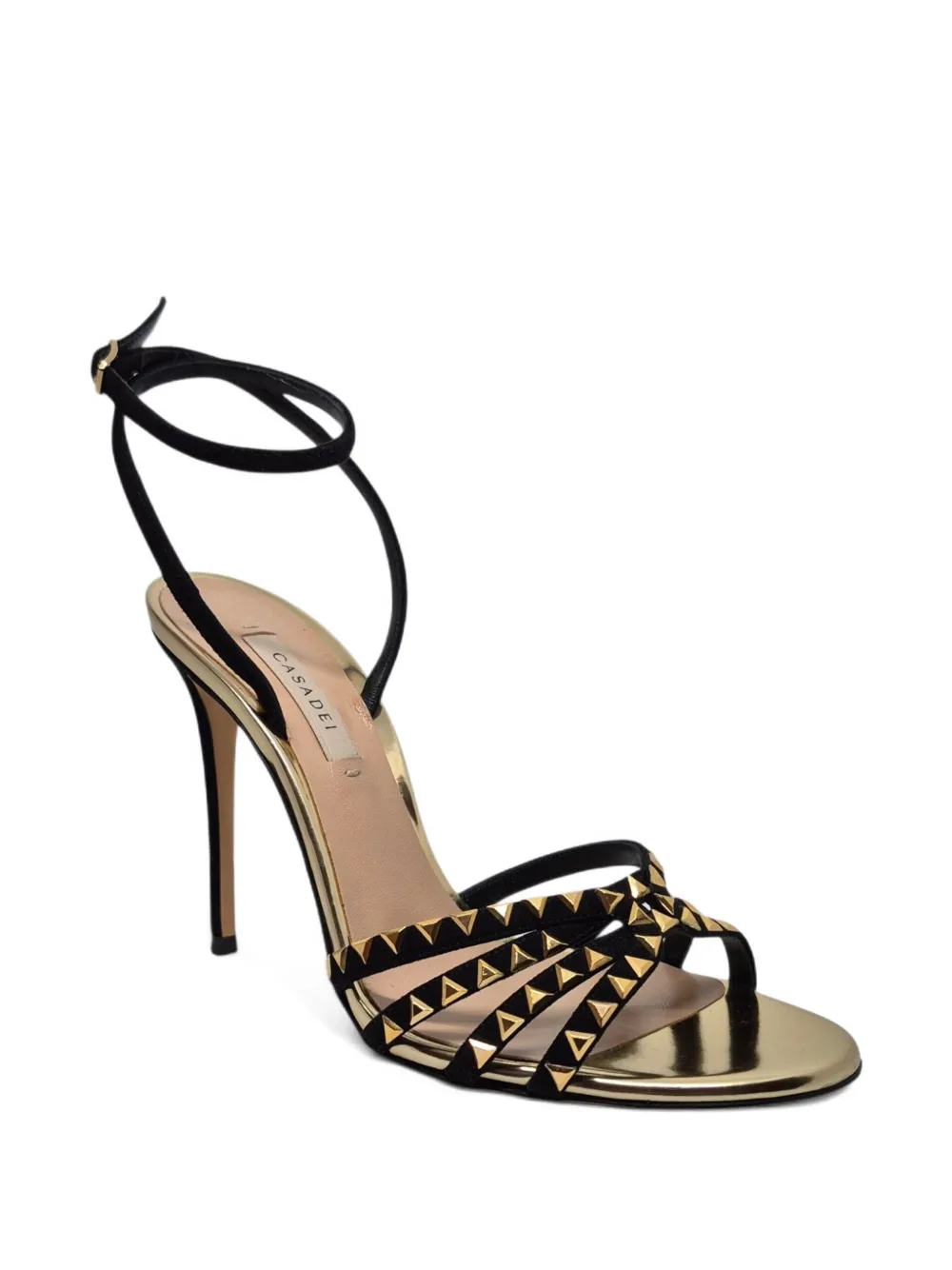 Casadei studded strappy sandals Zwart