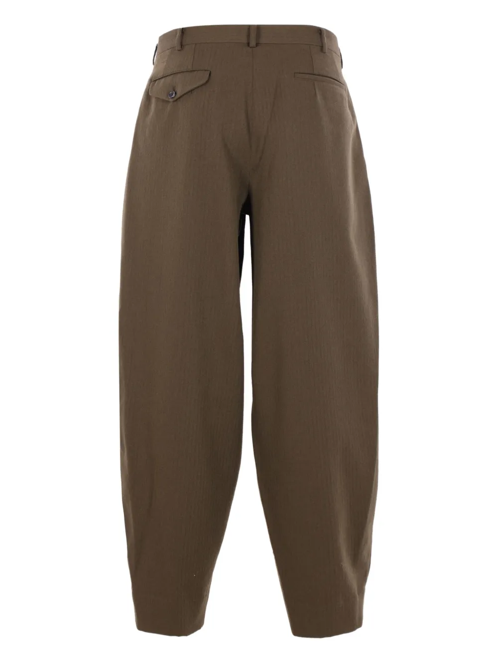 Comme des Garçons Homme Plus Pantalon met plooien en visgraatpatroon - Bruin