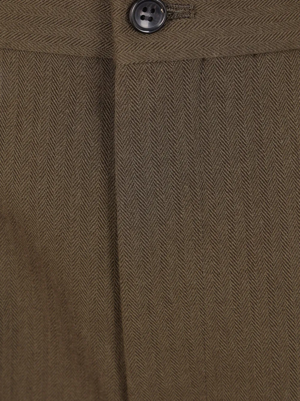 Comme Des Garçons Homme Deux Pleated Herringbone Trousers In Green