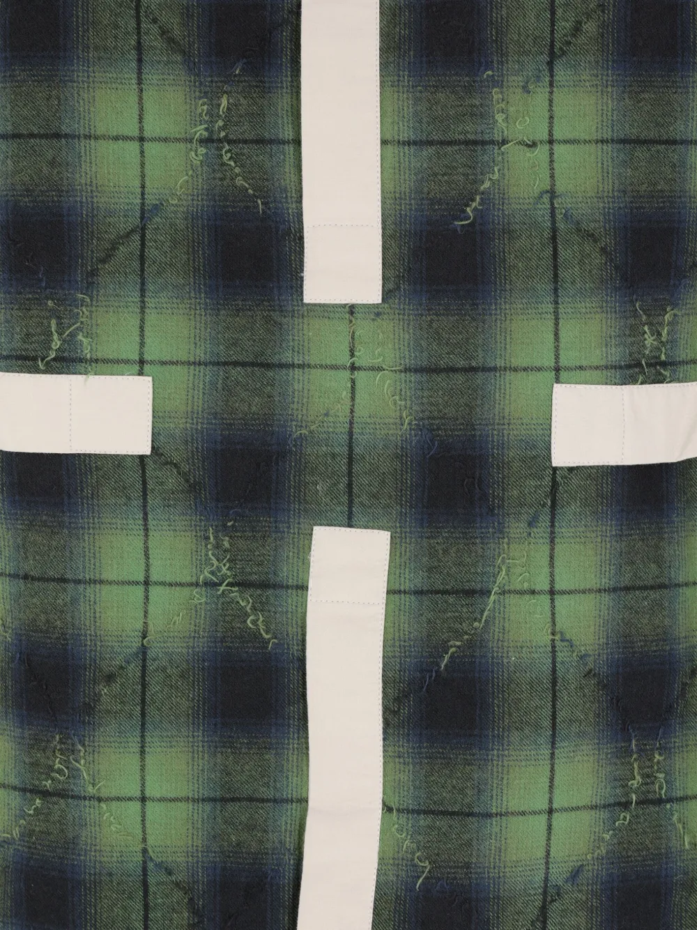 Craig Green Geruit overhemd met applicatie Groen