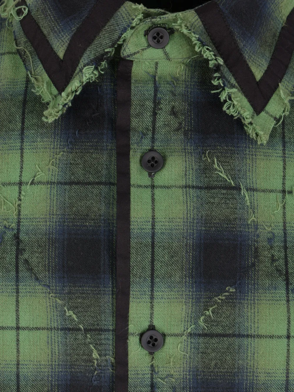 Craig Green Geruit overhemd met applicatie Groen