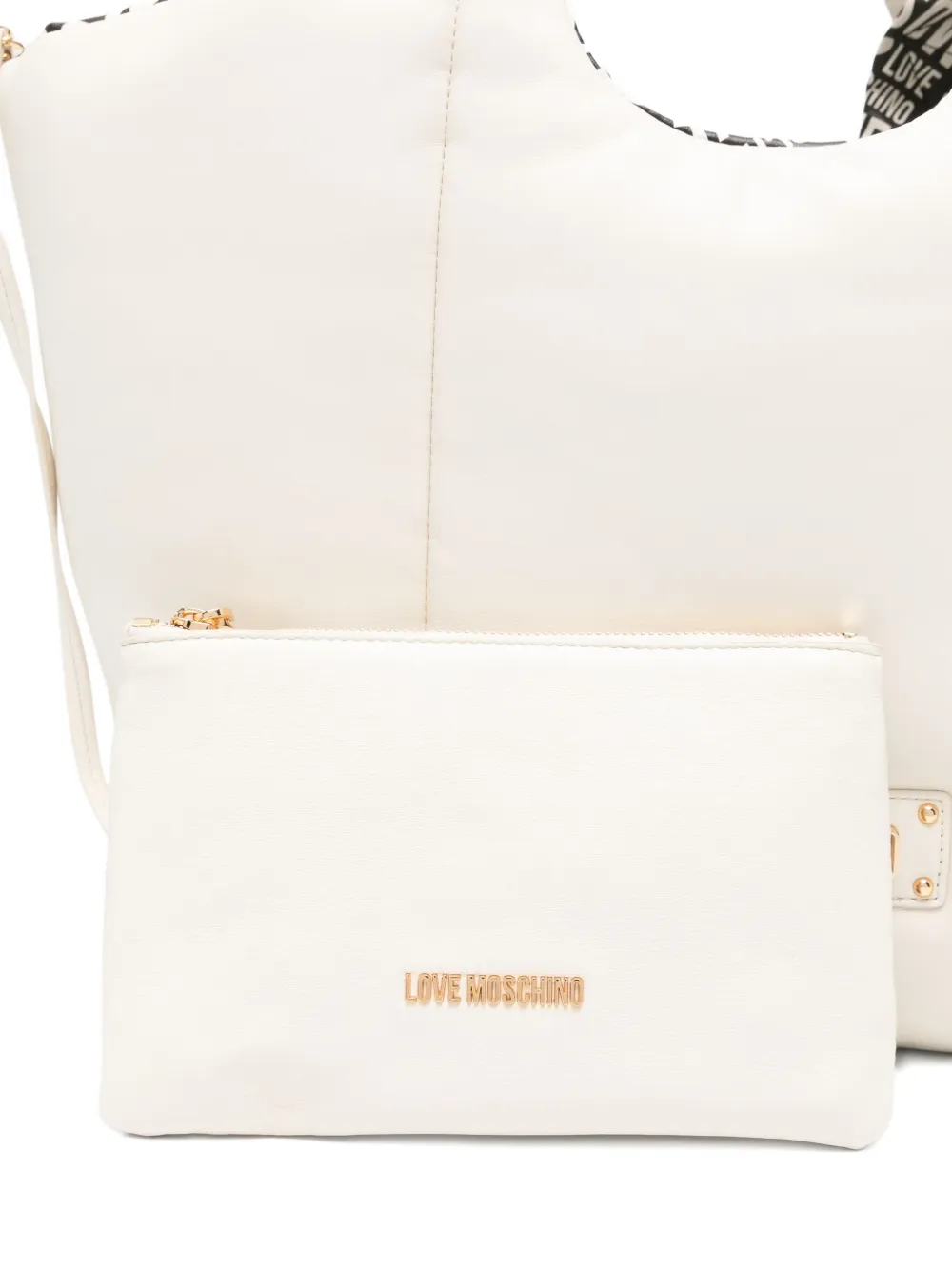 Love Moschino Heart-charm Quilted Tote Bag In White