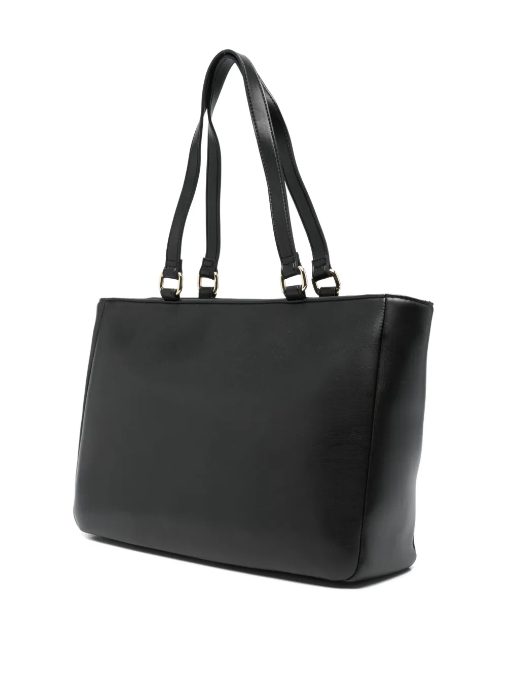 Love Moschino Zipline logo-charm tote bag - Zwart