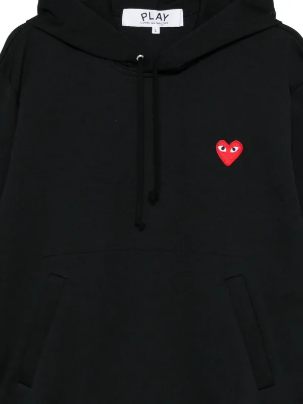 COMME des GARÇONS PLAY ブラックパーカー Comme des Garcons PLAY Mens Zip-Up Sweatshirt – Extra Butter