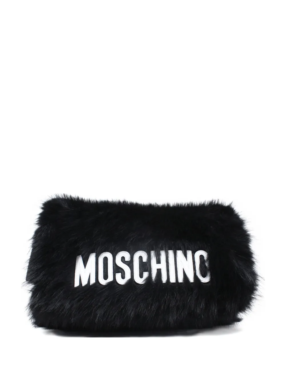 Moschino Logo-lettering Shoulder Bag In Black