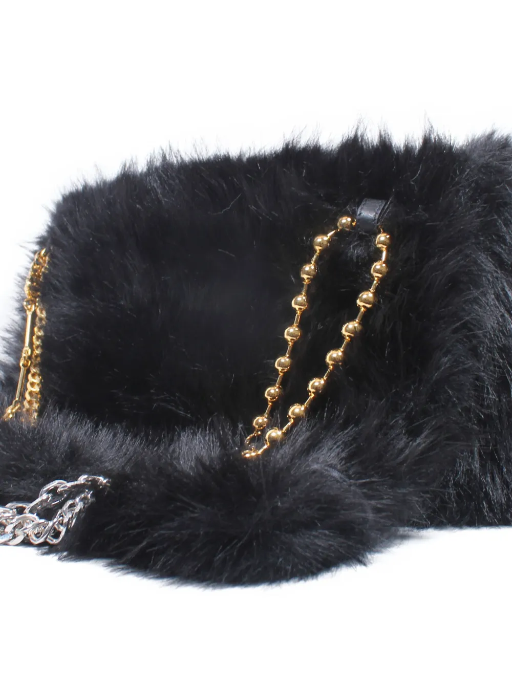 Moschino logo-lettering shoulder bag - Zwart