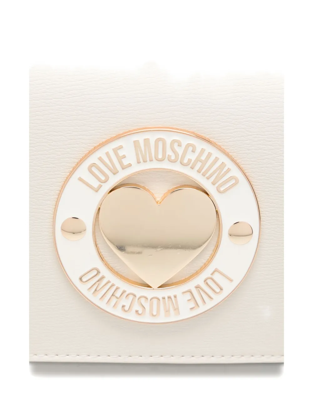 Love Moschino Heart-plaque Chain-strap Cross Body Bag In Orange