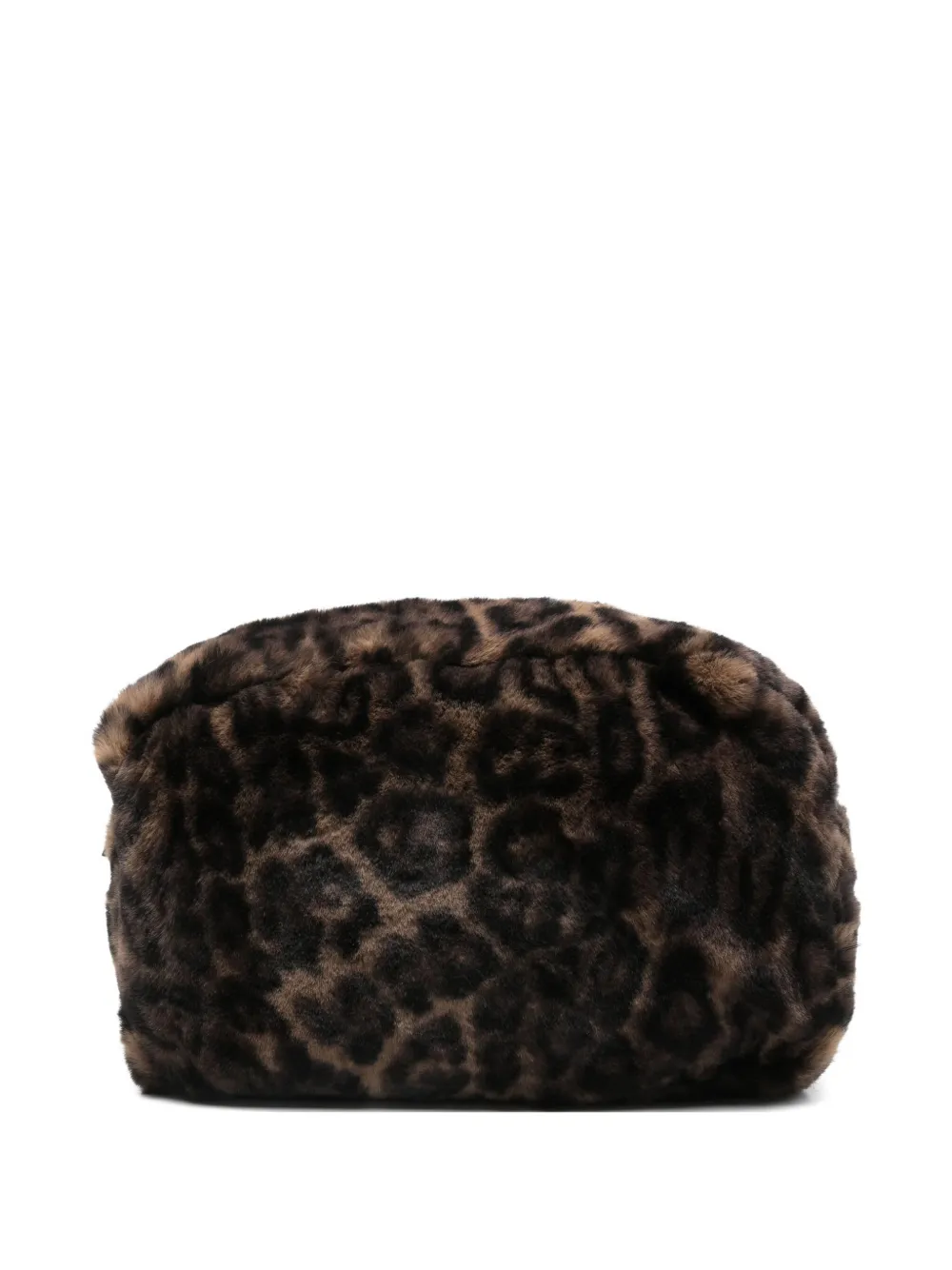 Apparis leopard-print zip clutch bag | Brown | Image 1