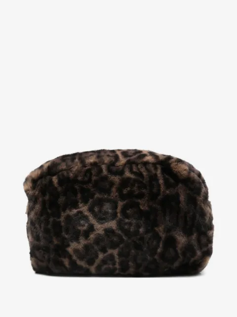 Apparis bolsa de mano con estampado de leopardo y cierre
