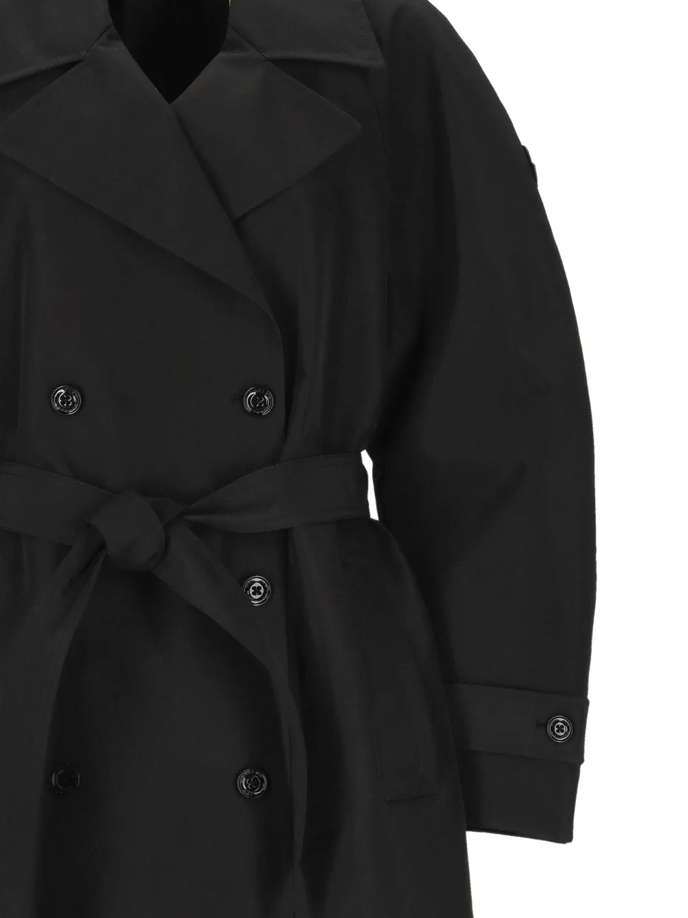 Moncler X Ee72 By Edward Enninful Belted Double-breasted Trench Coat In Black