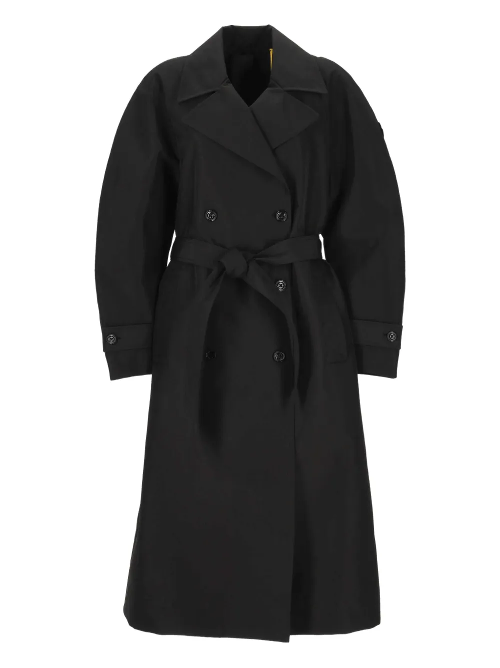 Moncler X Ee72 By Edward Enninful Belted Double-breasted Trench Coat In Black