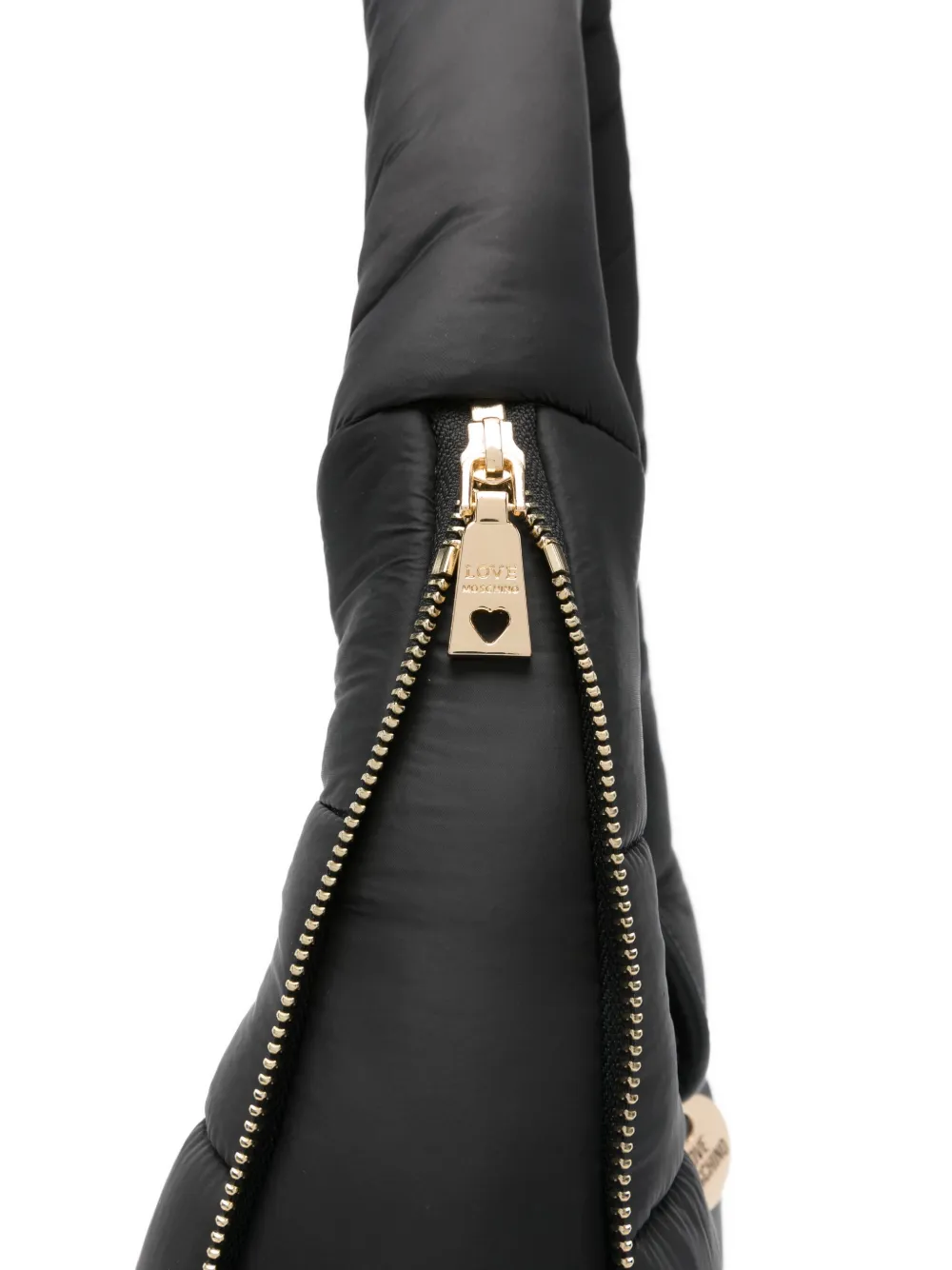 Love Moschino Heart-plaque Quilted Tote Bag In Black