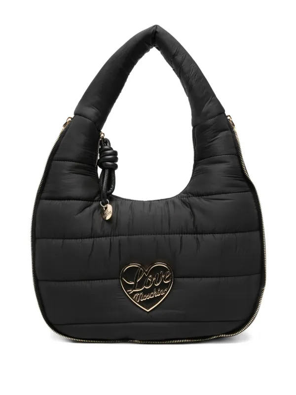 Love Moschino ハート キルティング ハンドバッグ | ブラック 