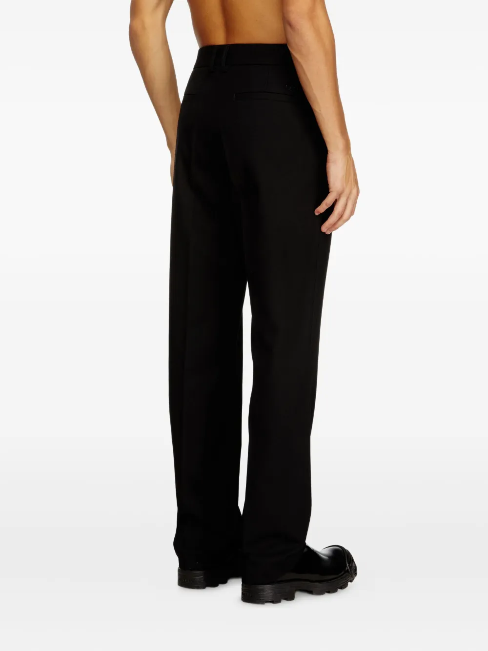 Diesel P-Am-Epci geperste plooibroek Zwart